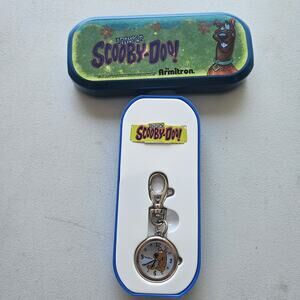 Armitron Scooby-Doo Carabiner Watch 30mm Silver Tone Blue Dial